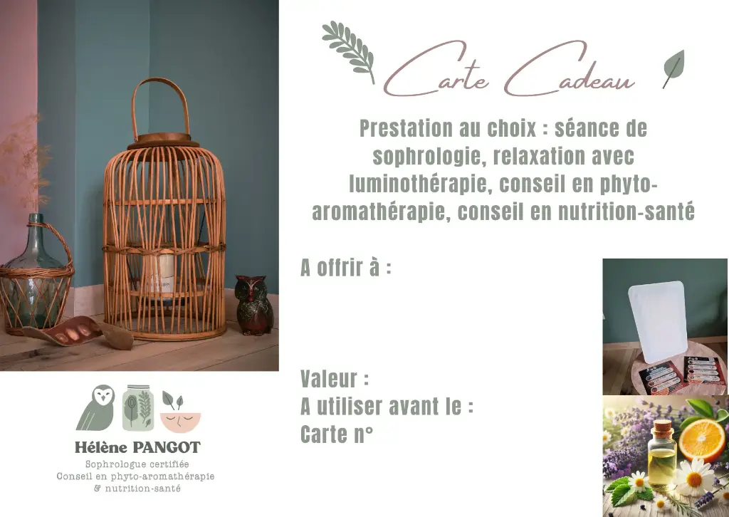 Carte-cadeau - montant et prestation libres