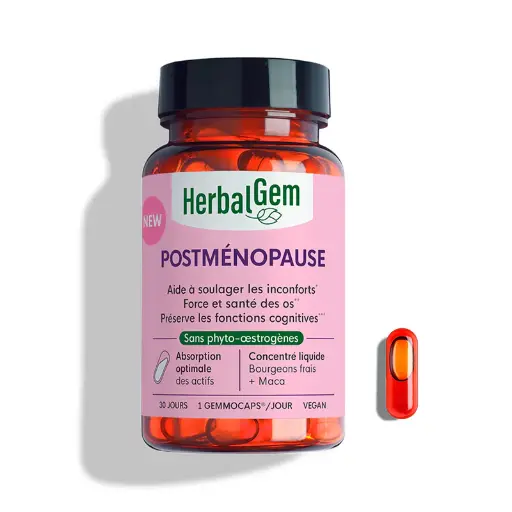 Complément alimentaire Gemmocaps Postménopause HerbalGem 